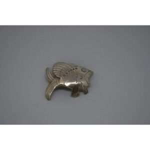 Silver Tropical Fish  Brooch